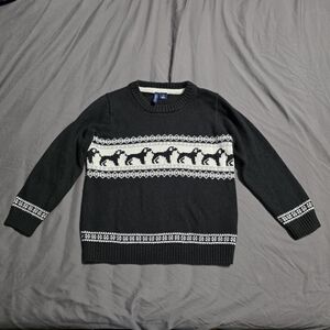 Janie and Jack Black and White Dog Crewneck Sweater Size 2T
